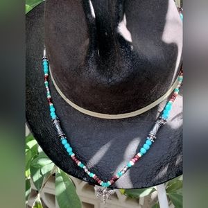 Southwest style beaded, handmade necklace